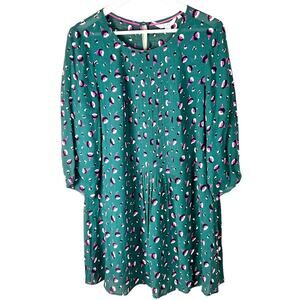 Boden Aurelia Tunic Blouse Green Pink 3/4‎ Sleeves Women’s Size 1